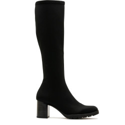 Botas Miss Elastic altas Menphis negras de lycra elástica con tacón de 6 - Querol online