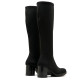 Botas Miss Elastic altas Menphis negras de lycra elástica con tacón de 6 - Querol online