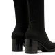 Botas Miss Elastic altas Menphis negras de lycra elástica con tacón de 6 - Querol online