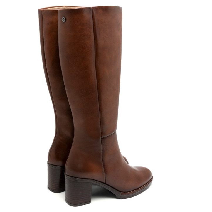 BOTAS DE PIEL DE TACÓN TRIANA CUERO PORRONET - Querol online