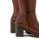 BOTAS DE PIEL DE TACÓN TRIANA CUERO PORRONET - Querol online