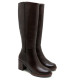 BOTAS DE PIEL DE TACÓN TRIANA MOKA PORRONET - Querol online