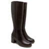 BOTAS DE PIEL DE TACÓN TRIANA MOKA PORRONET