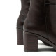 BOTAS DE PIEL DE TACÓN TRIANA MOKA PORRONET - Querol online