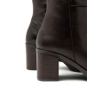 BOTAS DE PIEL DE TACÓN TRIANA MOKA PORRONET