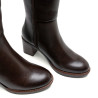 BOTAS DE PIEL DE TACÓN TRIANA MOKA PORRONET
