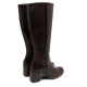 BOTAS DE PIEL DE TACÓN TRIANA MOKA PORRONET - Querol online