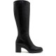 BOTAS DE PIEL DE TACÓN TRIANA NEGRO PORRONET - Querol online