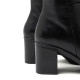 BOTAS DE PIEL DE TACÓN TRIANA NEGRO PORRONET - Querol online