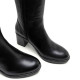 BOTAS DE PIEL DE TACÓN TRIANA NEGRO PORRONET - Querol online
