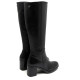 BOTAS DE PIEL DE TACÓN TRIANA NEGRO PORRONET - Querol online