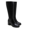 BOTAS DE PIEL DE TACÓN TRIANA NEGRO PORRONET