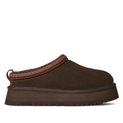 Zuecos UGG Tazz II marrón Dusted Cocoa con plataforma y detalle trenzado - Querol online