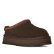 Zuecos UGG Tazz II marrón Dusted Cocoa con plataforma y detalle trenzado - Querol online