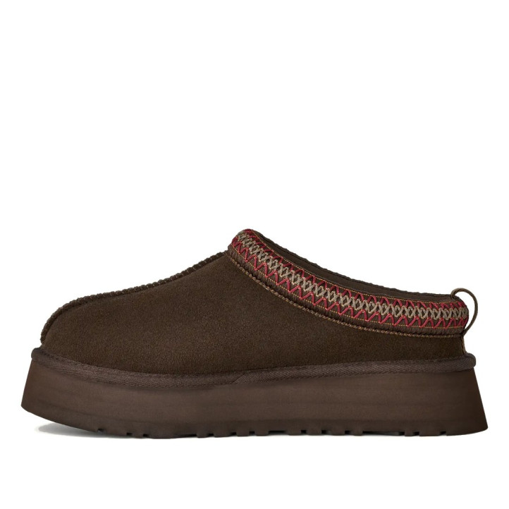 Esclops UGG Tazz II marró Dusted Cocoa amb plataforma i detall trenat - Querol online