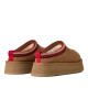 Zuecos UGG Tazz II en color Chestnut con plataforma y detalle trenzado rojo - Querol online