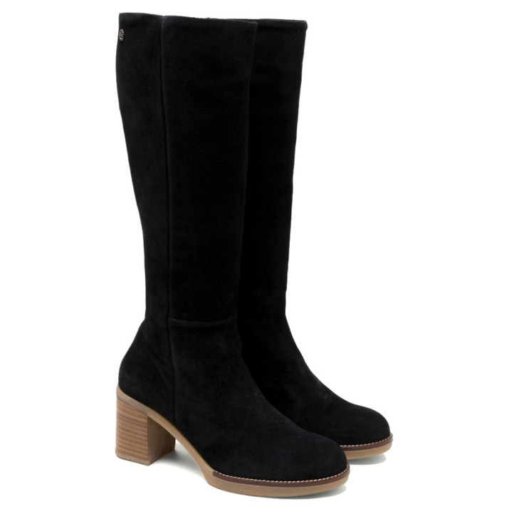 BOTAS DE PIEL DE TACÓN TINA NEGRO PORRONET - Querol online