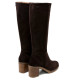 BOTAS DE PIEL DE TACÓN TINA MOKA PORRONET - Querol online