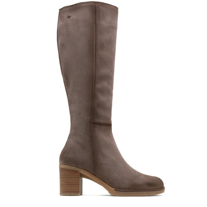 BOTAS DE PIEL DE TACÓN TINA GRIS PORRONET - Querol online