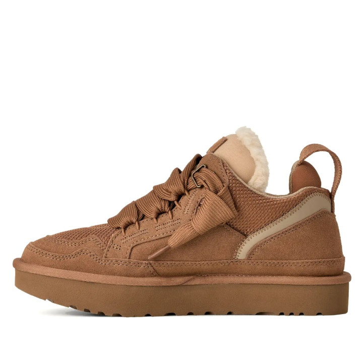 Zapatillas UGG Lowmel en color Chestnut con cordones anchos y detalles de ante - Querol online