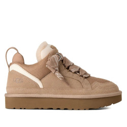 Zapatillas UGG Lowmel en color Sand con cordones anchos y detalles de ante - Querol online