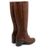 BOTAS DE PIEL CAÑA ANCHA DE TACÓN TRIANA CUERO PORRONET
