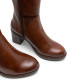 BOTAS DE PIEL CAÑA ANCHA DE TACÓN TRIANA CUERO PORRONET - Querol online