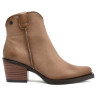 BOTINES COWBOY DE PIEL CON CREMALLERA NATALIA TAUPE PORRONET