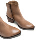 BOTINES COWBOY DE PIEL CON CREMALLERA NATALIA TAUPE PORRONET - Querol online