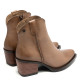 BOTINES COWBOY DE PIEL CON CREMALLERA NATALIA TAUPE PORRONET - Querol online