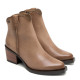 BOTINES COWBOY DE PIEL CON CREMALLERA NATALIA TAUPE PORRONET - Querol online