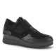 Zapatillas STONEFLY Cream 68 negros con velcro, strass y cuña - Querol online