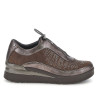Zapatillas STONEFLY Cream 70 grises con strass, cordón ajustable y cuña