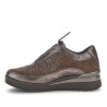 Zapatillas STONEFLY Cream 70 grises con strass, cordón ajustable y cuña