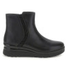 Botins plans STONEFLY Cream 64 negres de pell amb falca i cremallera lateral