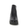 Botins plans STONEFLY Cream 64 negres de pell amb falca i cremallera lateral