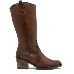 BOTAS COWBOY DE PIEL CON CREMALLERA NEREA CUERO PORRONET - Querol online