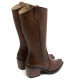BOTAS COWBOY DE PIEL CON CREMALLERA NEREA CUERO PORRONET - Querol online