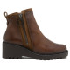 BOTINES DE PIEL CON CUÑA Y CREMALLERA PAZ CUERO PORRONET - Querol online