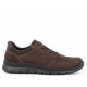 Zapatos sport Imac de hombre marrones de piel con cordones y suela flexible - Querol online