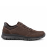 Sabates sport Imac d'home marrons de pell amb cordons i sola flexible