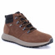 Botines Imac de hombre marrones de piel con cordones y cuello acolchado - Querol online