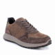 Zapatos sport Imac de hombre marrones de piel con cordones y suela deportiva - Querol online