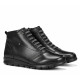 Botins plans Fluchos Susan de dona negres de pell amb cordons elàstics - Querol online