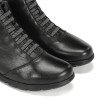 Botins plans Fluchos Susan de dona negres de pell amb cordons elàstics