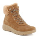 Botins Imac de dona camel de camussa amb pèl i cordons de muntanya - Querol online