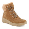 Botines Imac de mujer camel de ante con pelo y cordones de montaña
