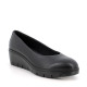 Zapatos cuña Imac de mujer negros con cuña y suela dentada - Querol online