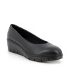 Zapatos cuña Imac de mujer negros con cuña y suela dentada