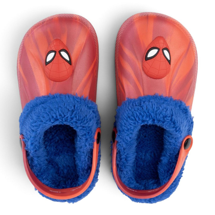 Espardenyes casa Cerda Spiderman vermelles amb borreguet blau i tira ajustable - Querol online
